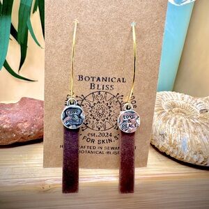 💝☮️ Handcrafted Copper & Silver Love and Peace Charm Earrings❣️